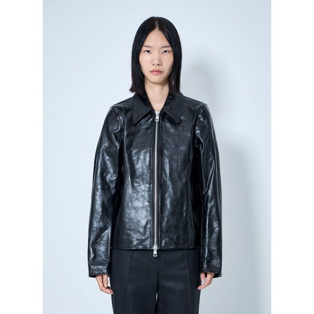 Our Legacy Women Mini Top Dyed Leather Jacket